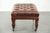 Large Chesterfield Ottoman in Brown Cowhide Leather For Sale - Image 3 of 12