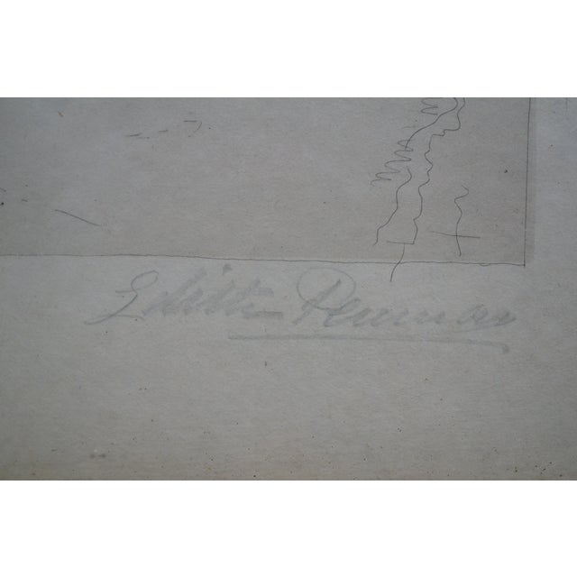 Antique Louis Kinney Harlow Signed Stone Bridge River Landscape Etching 27" For Sale - Image 4 of 11
