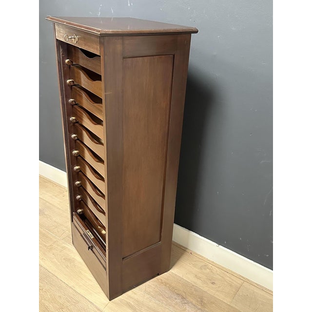 Vintage Roll-Top Filing Cabinet in Mahogany, 1930s, in Flawless conditions. Designed 1920 to 1949