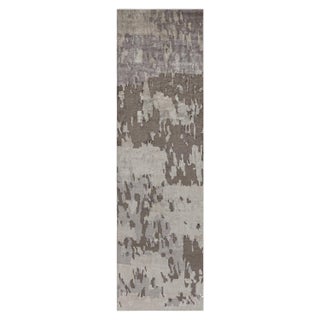 Modern Abstract Silk Runner by Doris Leslie Blau For Sale