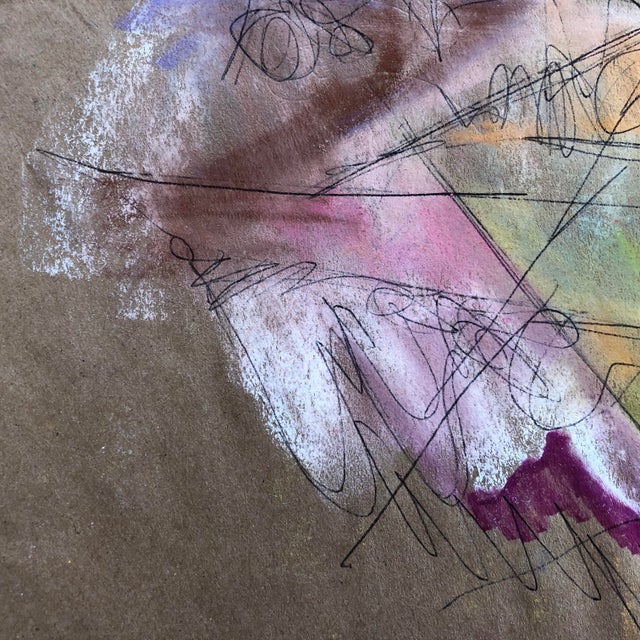 Abstract “America” Abstract Pen and Pastel Drawing Original by Erik Sulander For Sale - Image 3 of 5