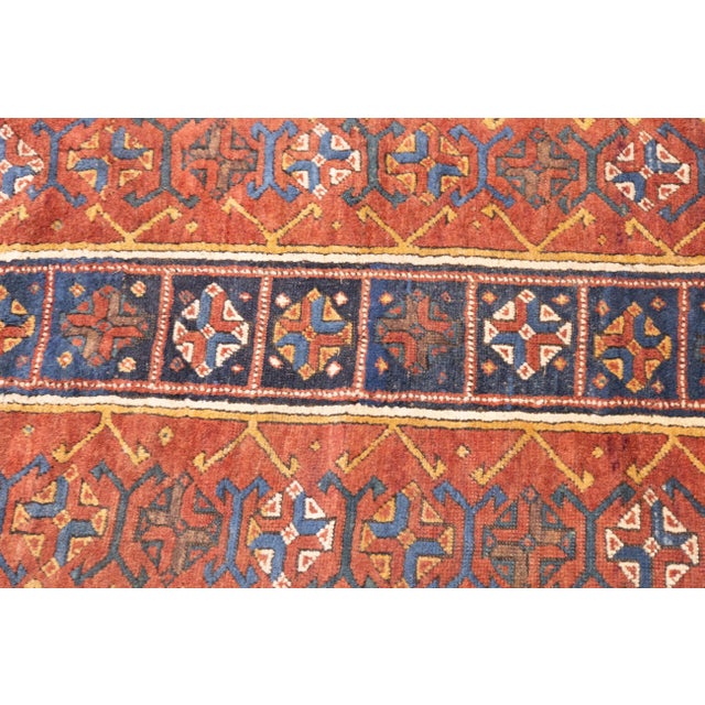Navy Blue Antique Caucasian Kazak Rug 4'4'' X 8'0" For Sale - Image 8 of 11