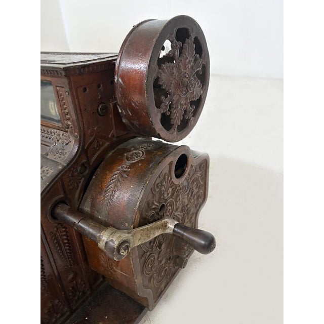 Metal Antique Art Nouveau Mechanical Cash Register from National Cash Register Company, 1929 For Sale - Image 7 of 17