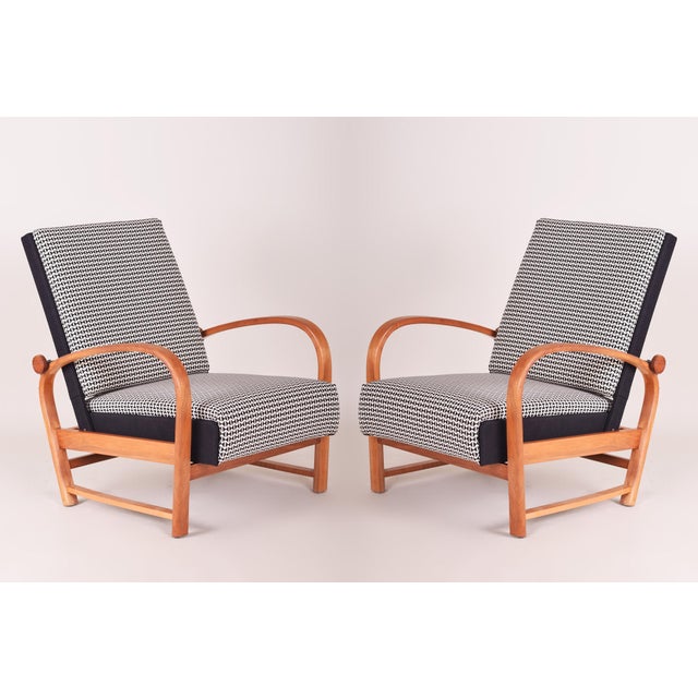 Art Deco Armchairs in Walnut attributed to Thonet, Germany, 1930s, Set of 2 For Sale - Image 11 of 11