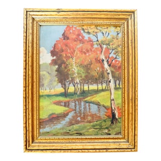 Original Impressionist Landscape Oil Painting For Sale