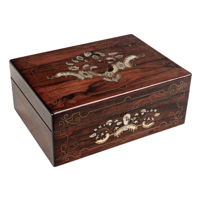 19th Century French Napoleon III Marquetry Box For Sale