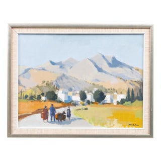 Stig Wernheden, Landscape, Kos, Greece, 1960s, Oil on Canvas For Sale