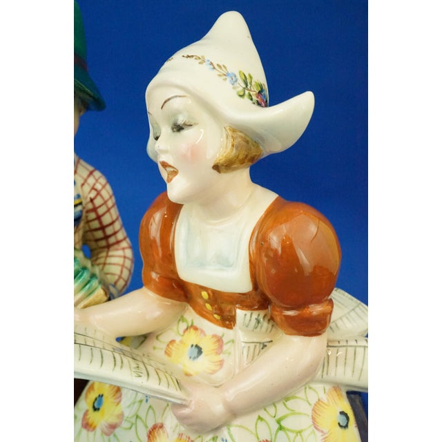 Ceramic Sculpture of Tyrolean Children by Teodoro Sebelin for Bassano, Italy, 1930s For Sale - Image 17 of 18