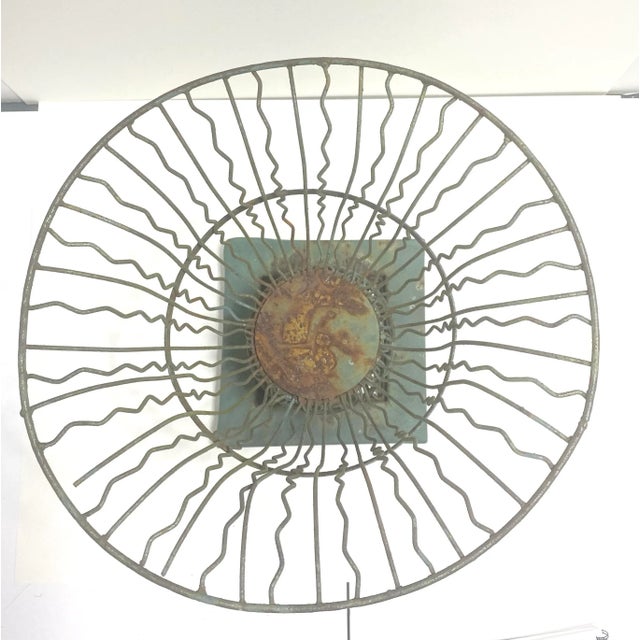 Vintage Victorian-Style Wire Garden Urn Planter With Pedestal Base For Sale - Image 4 of 8