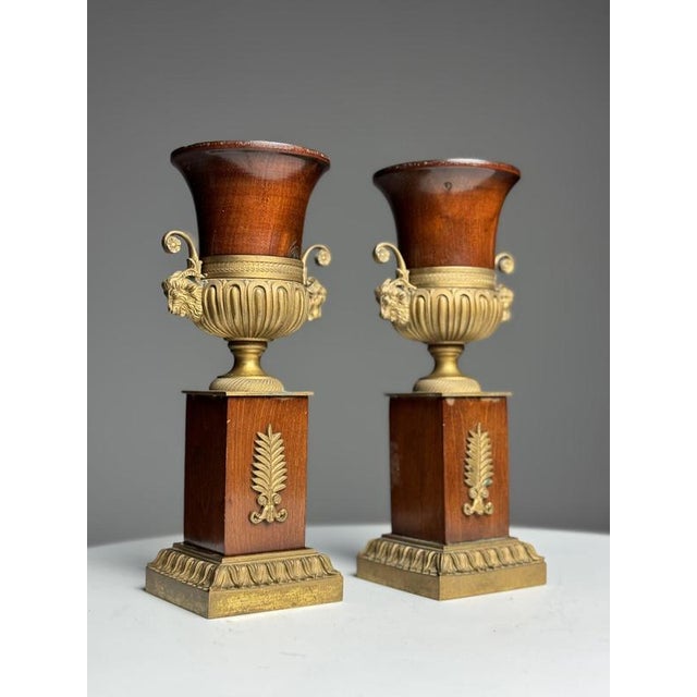 Mahogany Vases, 19th Century, Set of 2 For Sale - Image 6 of 18