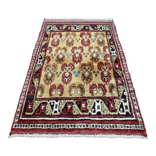 1990sTurkish Hand-Knotted Wool Konya Area Rug For Sale