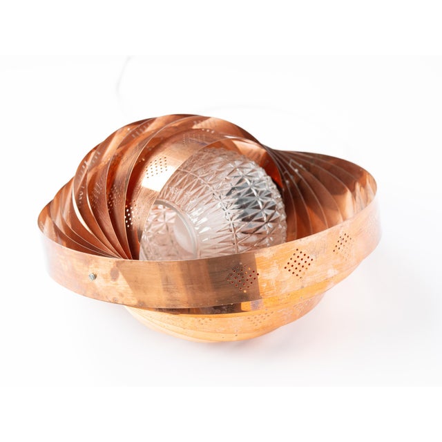 Copper Vintage Moon Pendant Lamp by Verner Panton for Louis Poulsen For Sale - Image 8 of 13