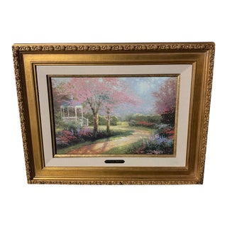 Rare! "Morning Dogwood" S/N Canvas Print by Thomas Kinkade For Sale