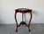 French Provincial Vintage Carved Mahogany Wood Scalloped End Table With Lower Shelf For Sale - Image 3 of 12