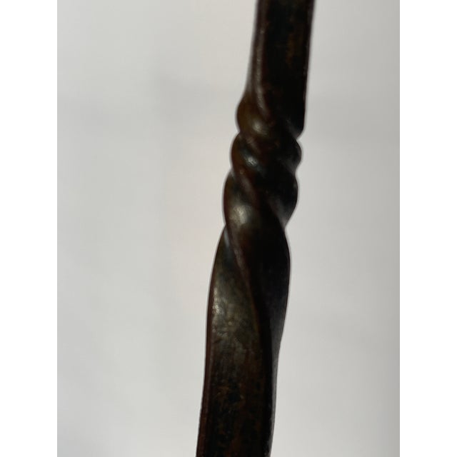 1990s Pair of Belltrees Forge Tall Hand-Forged Pinecone Candlesticks / Scottish Artisan Blacksmith For Sale - Image 5 of 17