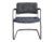 A vintage Steelcase custom cantilever chair that has been restored with new textured blue and white upholstery. The accent...
