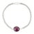 10.61 Ct Ruby Single Stone Chain Bracelet in Sterling Silver Stacking Bracelet For Sale