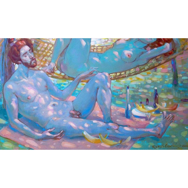 Contemporary Acrylic Painting in Two Nicolay Vydcovsky For Sale - Image 3 of 4