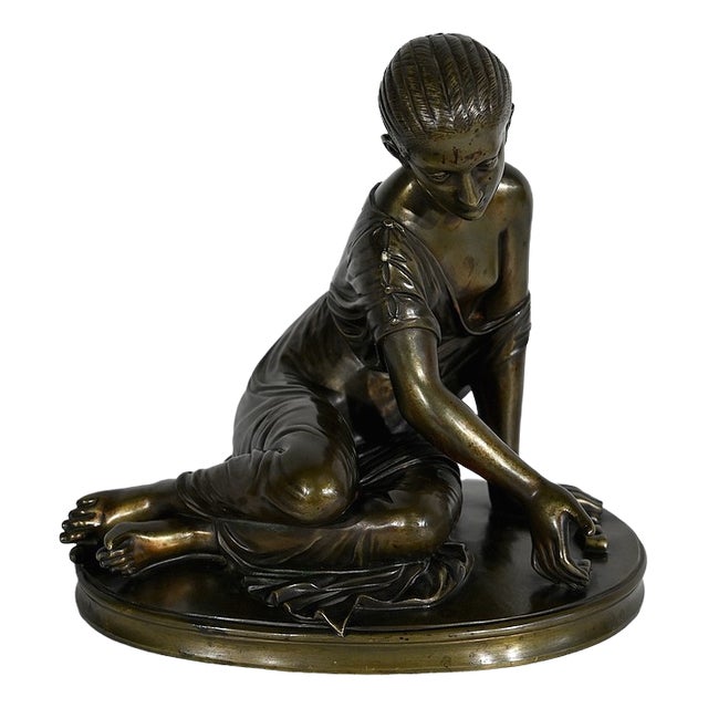 La Joueuse d’Osselets, 19th-Century, Bronze For Sale