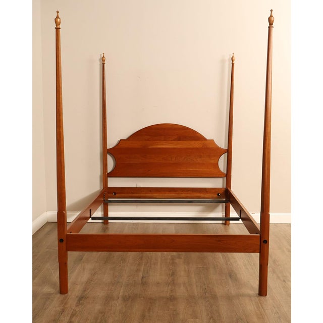 Custom Quality Solid Cherry Queen Size Poster Bed For Sale - Image 18 of 18