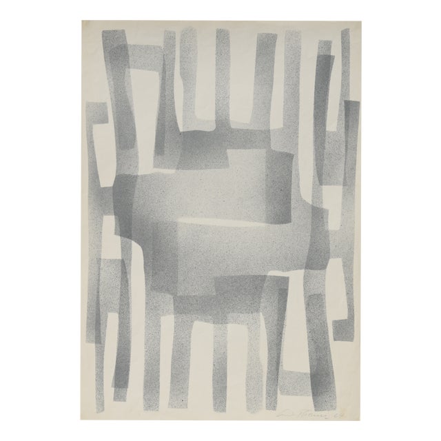 Ernst Bräuer, Composition Grau, 1964, Lithograph For Sale