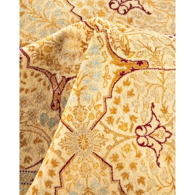 Textile Mogul, One-of-a-Kind Hand-Knotted Area Rug in Ivory, 9' 1" x 19' 1" For Sale - Image 7 of 8