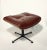 Eames Vintage 70s Mid Century Modern Eames Style Ottoman/Footstool Burnt Sienna Tufted Leather For Sale - Image 4 of 12