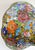 Vintage Tiffany Style Stained Glass Roses Poppies Cabochons Bell Lampshade For Sale - Image 13 of 18