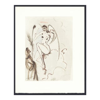 1963 Dalí Divine Comedy Engraving Paradis Chant 28 "Les Anges Fidèles" (The Faithful Angels) For Sale