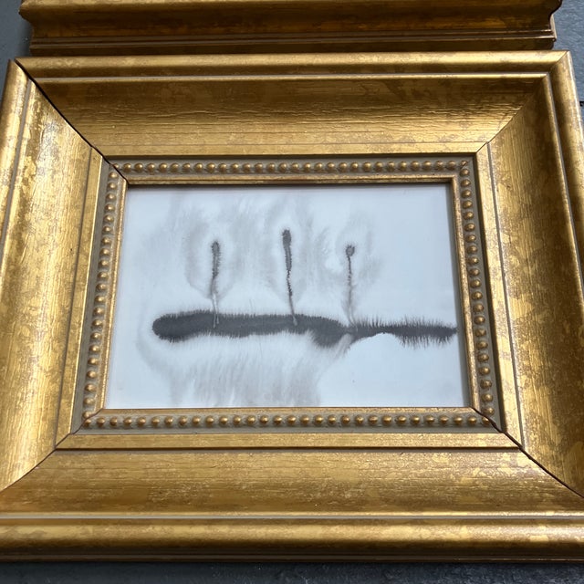 2 original 5x7 paintings on heavy paper unsigned Overall size with new old stock frame is 9.5 x 11.5