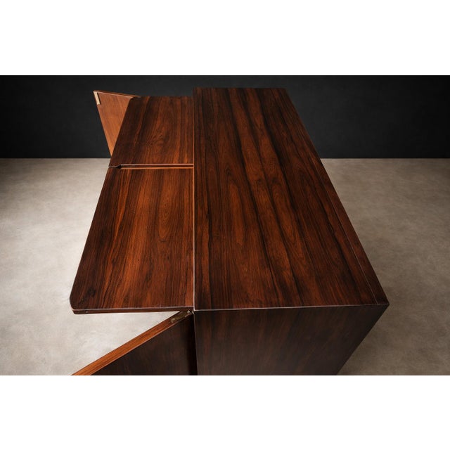 Brazilian Rosewood Sideboard / Bar With Pull-Out Trays by Ando — Brazil, 1950s For Sale - Image 4 of 15