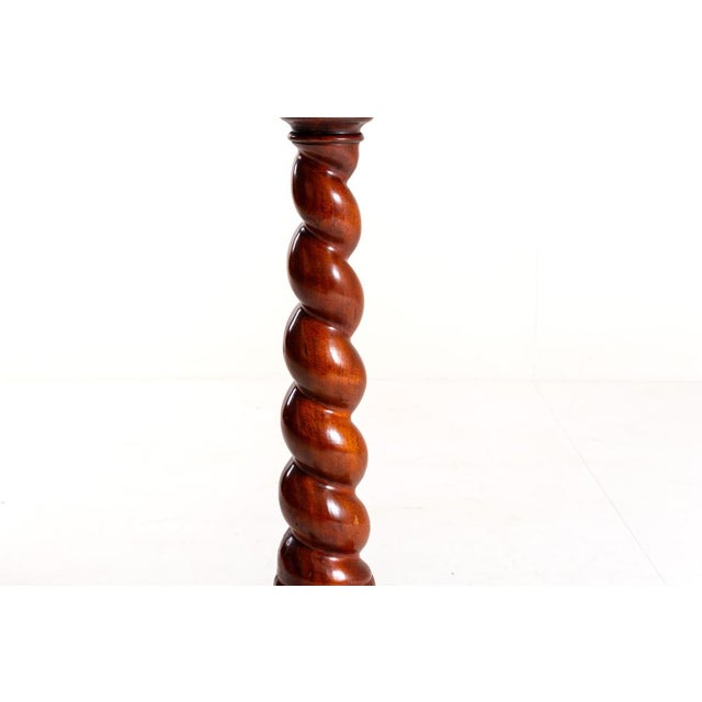 Mahogany Barley Twist Coffee Table with Carved Decor For Sale - Image 4 of 10