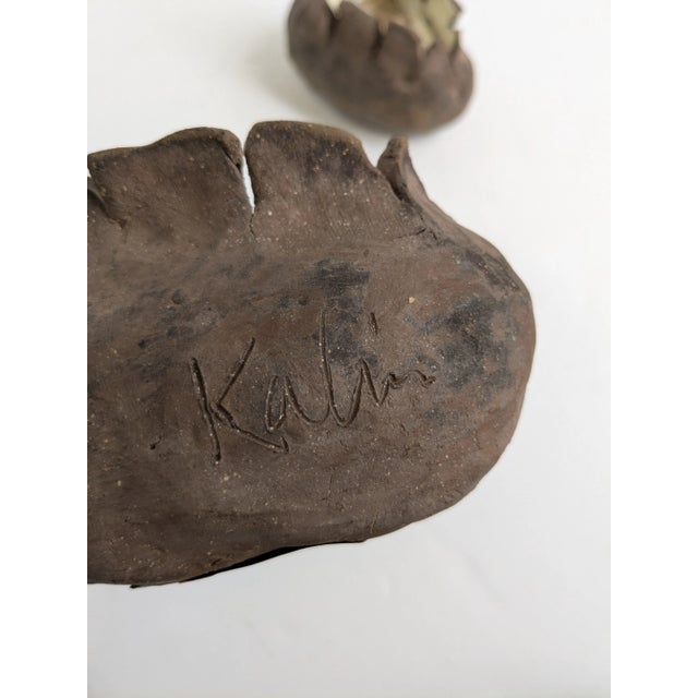 Realism Pair of Artist Signed Ceramic Baked Potatoes, Mid 20th Century For Sale - Image 3 of 11