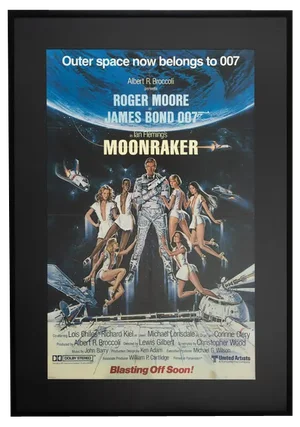 Moonraker Film Announcement Poster with Roger Moore