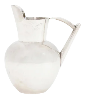 Mexican Modernist Silver Pitcher by Hector Aguilar