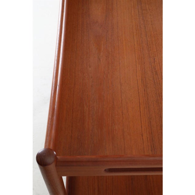Danish AT-45 Serving Trolley in Teak by Hans J. Wegner for Andreas Tuck, 1960s For Sale - Image 12 of 15
