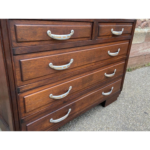 Brown Art Deco Dressing Table, 1950s For Sale - Image 8 of 14