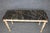 French Louis XVI Style Distressed Painted and Gilt Marble Top Console Table For Sale - Image 3 of 13