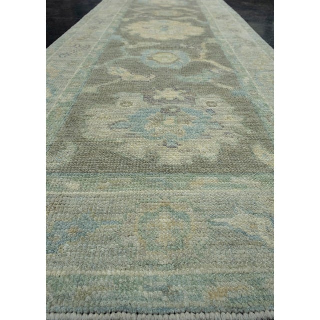 Textile Turkish Oushak Runner Rug 2'6" x 6'7" #17546 For Sale - Image 7 of 8