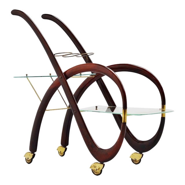 Gaetano Pizzi Bar Cart, Italy, 1950 For Sale