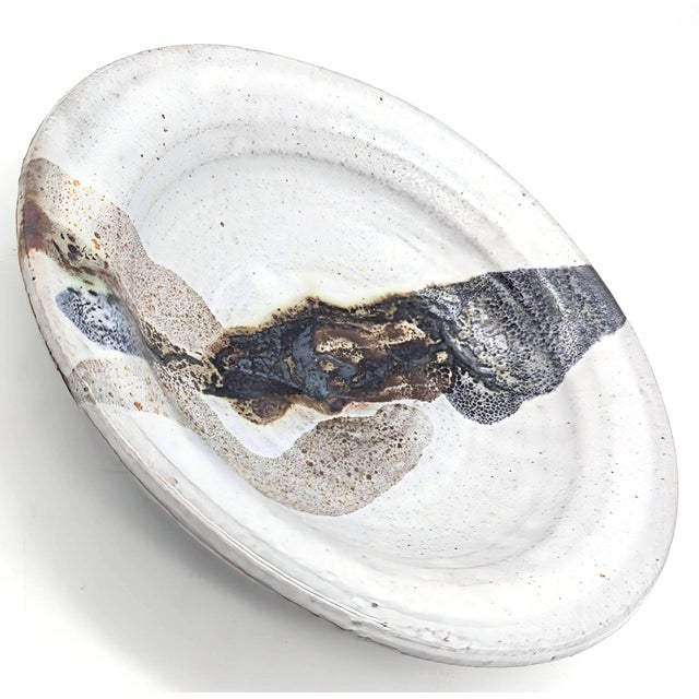 1970s Studio Pottery Artisan Signed Glazed Stoneware Trinket Dish For Sale In Miami - Image 6 of 9