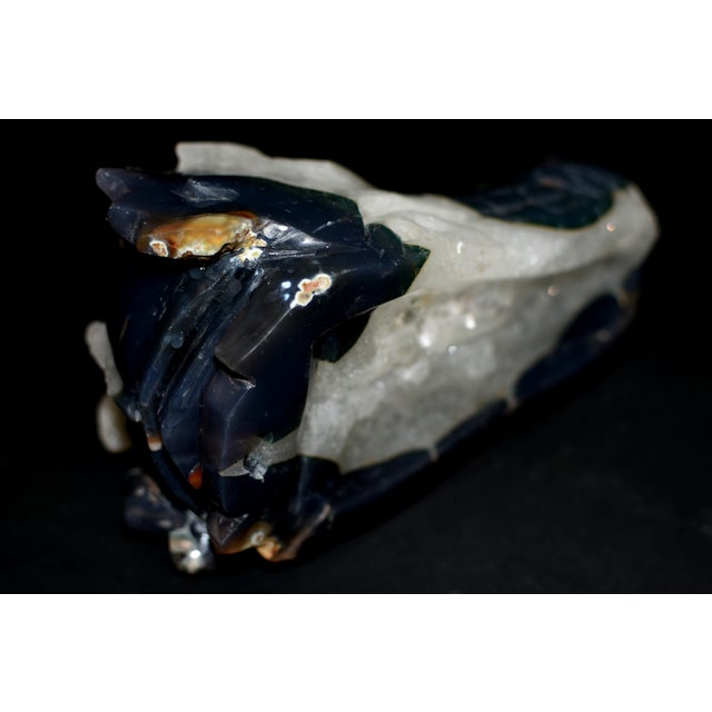 Late 20th Century Rock Crystal Geode Dragon Head Modern Sculpture 8.5 Lb For Sale - Image 10 of 14