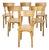French Honey Beech Bentwood Dining Chairs from Baumann, 1950s, Set of 6 For Sale