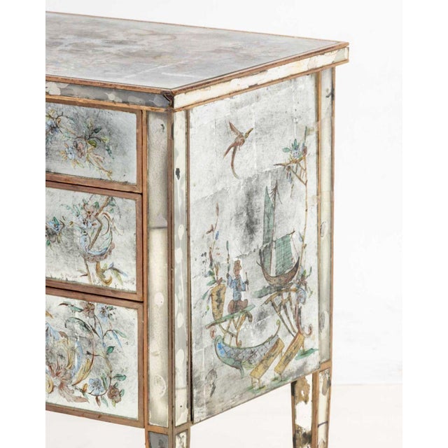 Chinoiserie Chinoiserie Mirrored Chests of Drawers, Pair For Sale - Image 3 of 12