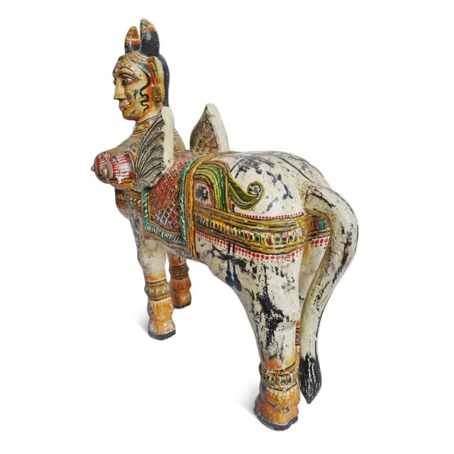 Early 20th Century India Nandi Shiva Bull Figure For Sale - Image 4 of 9