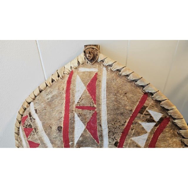 1970s African Maasai Leather Mask Shield, 1950s For Sale - Image 5 of 8
