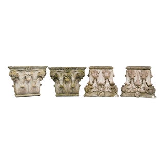 Corinthian Stone Capitals, 1800s, Set of 4 For Sale