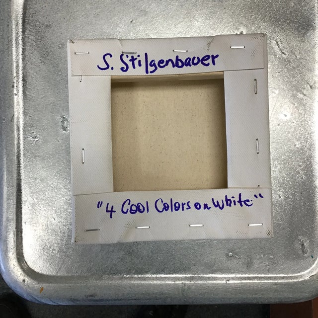 Acrylic on 6” by 1.5 by 6” Stretched Canvas. Artist signed on the back side with S. Stilgenbauer (CA Artist Stephen...