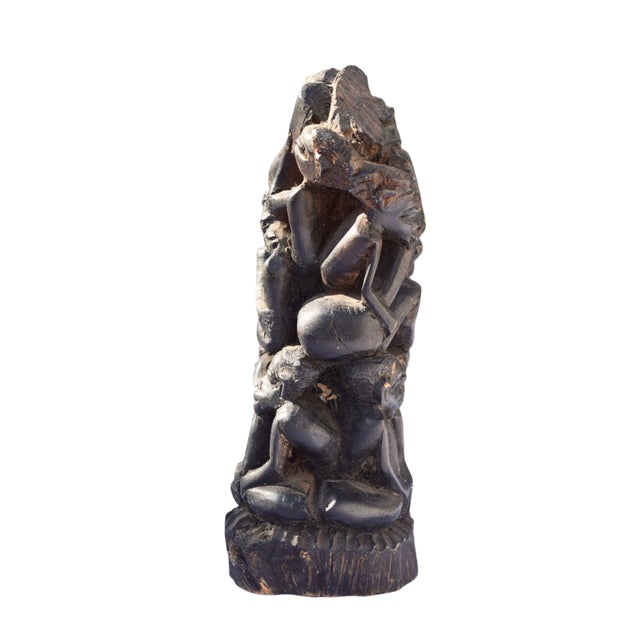 African Tribal Stacked Figure Carving For Sale - Image 4 of 5