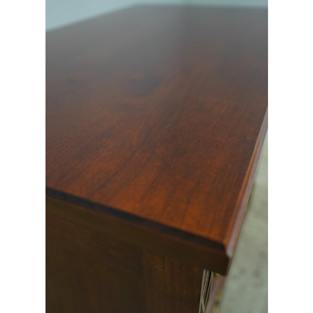 Brown Stickley Cherry 3 Drawer Nightstand For Sale - Image 8 of 18